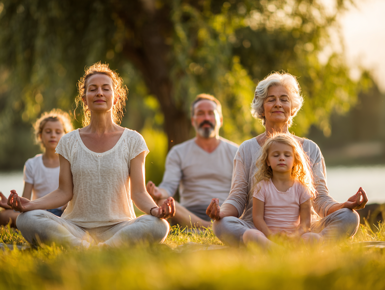 Основне приміщення для занять йогою з природним освітленням